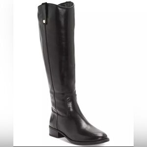 INC International Concepts Fawne Riding Leather Boots 6.5M/8.5M  -Black-